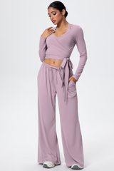 Women’s 3-Piece Set:Halterneck Top & Long Sleeves Top & Pants