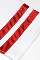 Unisex Striped Color Block Mesh Athletic Football Jersey Tee