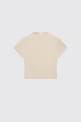 Women's 260g Mock Neck Soft Stretch Multicolor Slim Tee