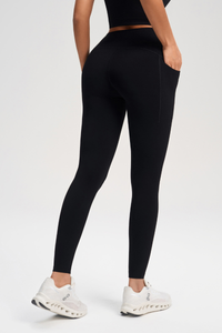 Women's Double-Brushed Pocket Athletic Leggings