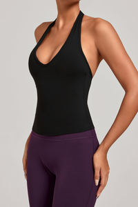 Women's V-neck Quick-Dry Fitting Sports Tank Top