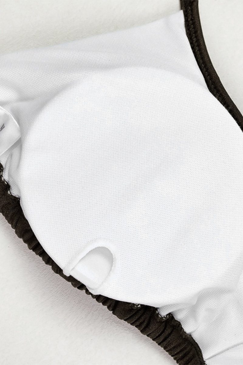 Women's Metal Waist High Slit Starfish Cover-up Bikini Set