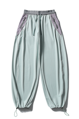 Unisex  Drawstring Hem Waterproof Quick-Dry Curved Pants
