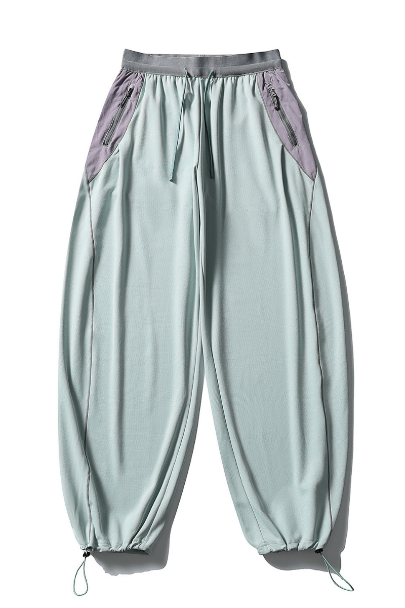 Unisex  Drawstring Hem Waterproof Quick-Dry Curved Pants