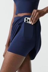 Women's Floral Center Yoga Tennis Skirt