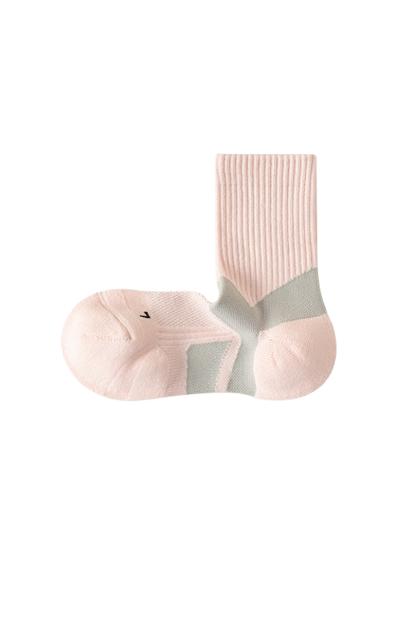 Women's Professional Color Block Sports Yoga Crew Socks