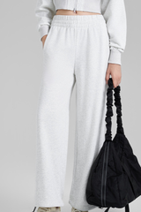 Women's Fall Elastic Waistband Drawstring Hem  Straight Leg Pants