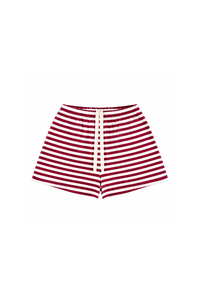 Women's Fall Fleece Stripe Color Block Drawstring Shorts