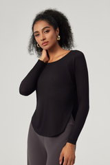 Women's Modal Round Neck Long Sleeves Top