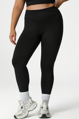 Women's Plus Cross Waist Yoga Pants - Nude Feel Peach Lift