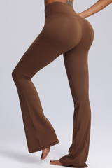 Women's High-waist Crisscrossed Waistband Yoga Flarepants