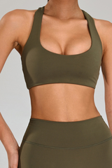 Women’s U-neck Racer-Back Back Beauty Sports Bra