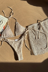 Women's Summer Mesh Half Skirt Bikini Set 3 Pieces