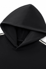 Men's 350g Color Block Side Stripe Ribbed Cuff Hoodie