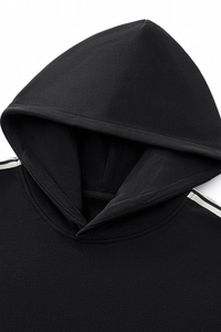 Men's 350g Color Block Side Stripe Ribbed Cuff Hoodie