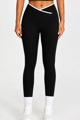 Women's Athletic Cross-Waist High Stretch Yoga Leggings