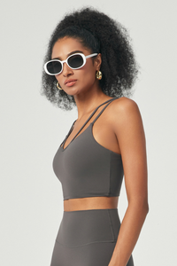 Women's V-Neck Double-Strap Sports Bra