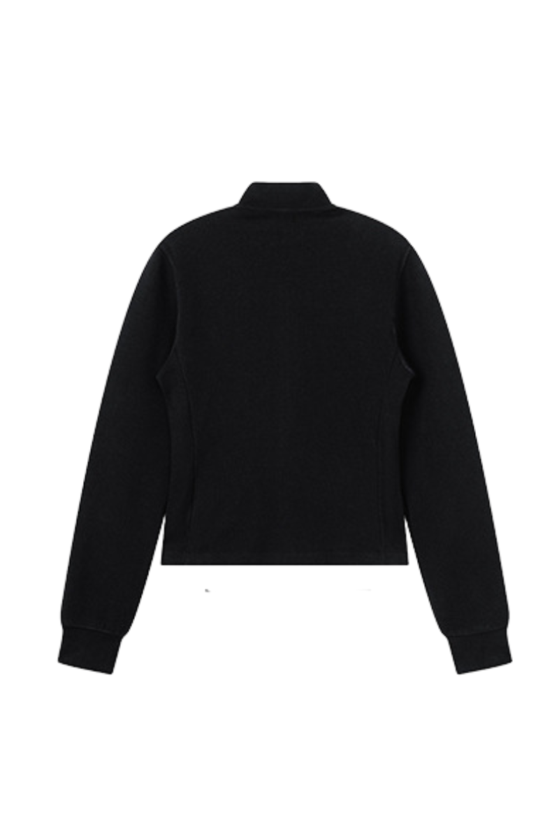 Women's Fall Half-High Neck Finger Cuffs Slim Fit Jackets