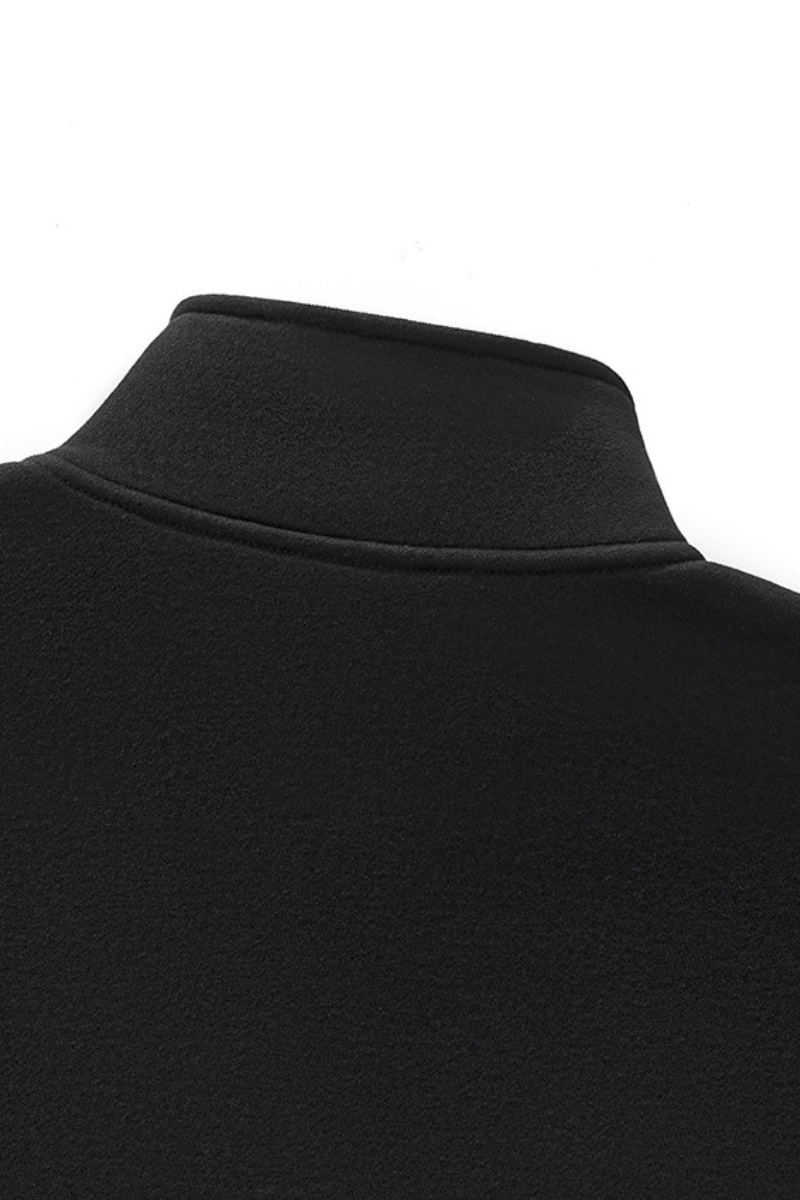 Women's Fall Boxy Cropped Stand Collar Quarter Zip Sweatshirt