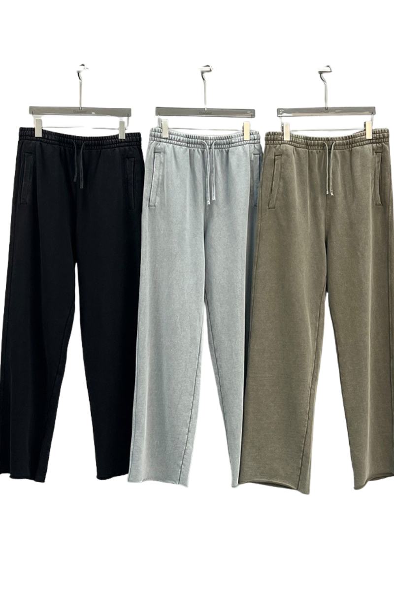 Heavy-duty, water-wash casual athletic pants