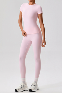 Women's Bare Feel  High Stretch T-shirt & Yoga Leggings Set