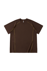 Unisex Sporty Contrast-Stitch Raglan Short-Sleeve T-Shirt