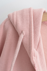 Women's Spliced Hooded Zip Up Cropped Cardigan Sweatshirt