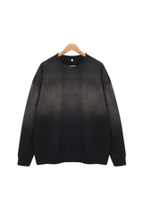 Unisex Fall Vintage Gradient Drop Shoulder Pullover