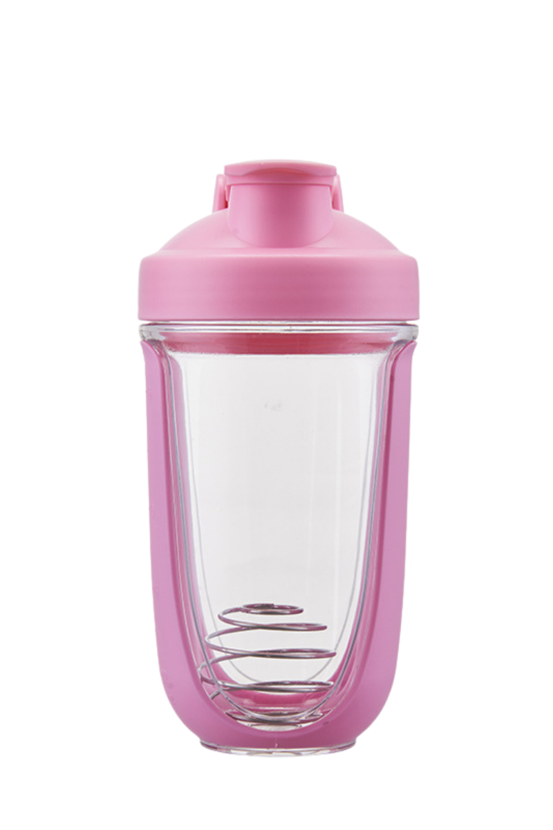 500ml Sports Shaker Bottle With Clear Body & Blender Ball