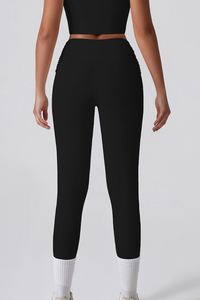 Women's Athletic Twist Cross Waist Yoga Leggings