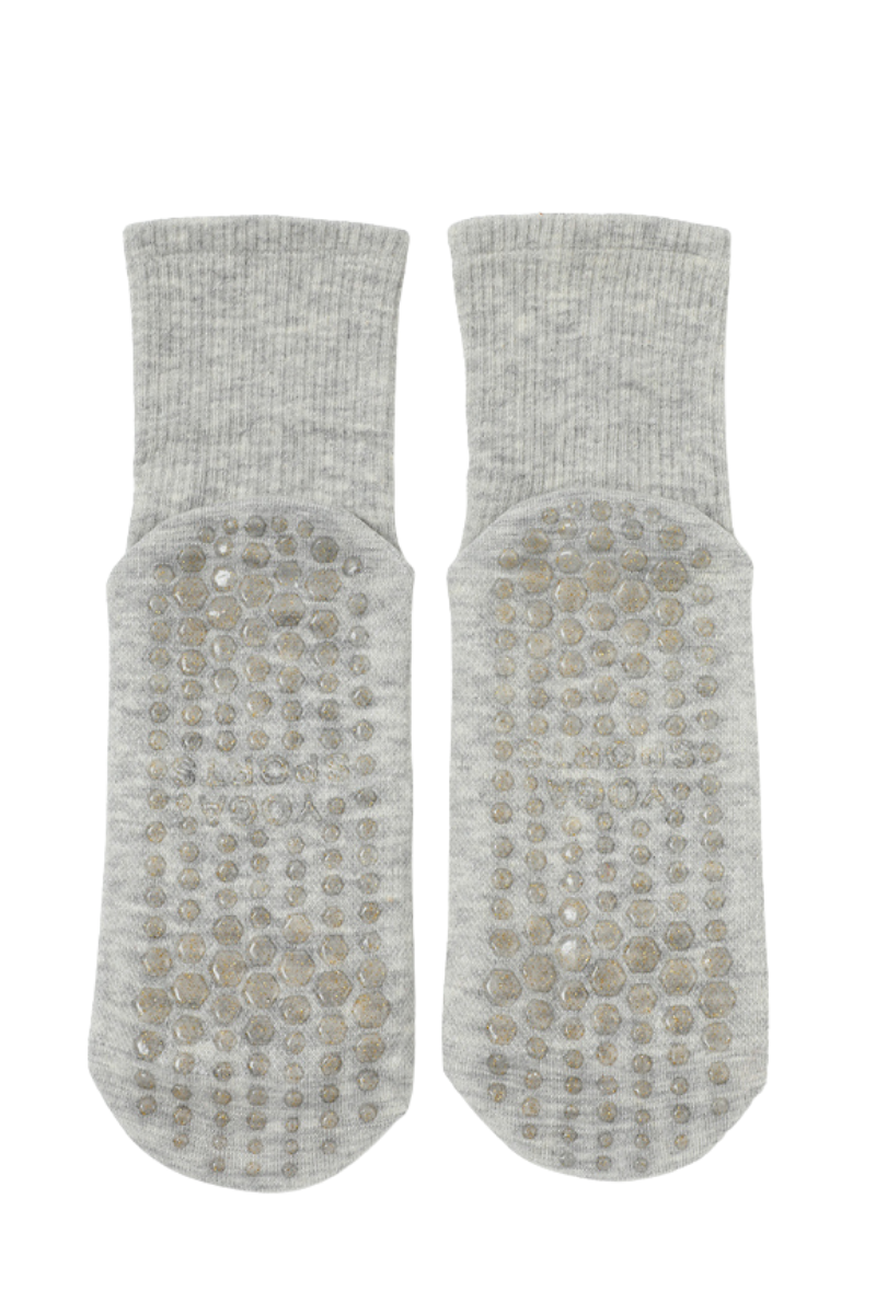 Women's Ribbed Crew Yoga Grip Five-Toe Socks