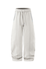 Unisex Elastic Waist Drawstring Relaxed Fit  Banana Pants