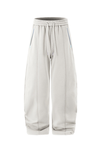 Unisex Elastic Waist Drawstring Relaxed Fit  Banana Pants
