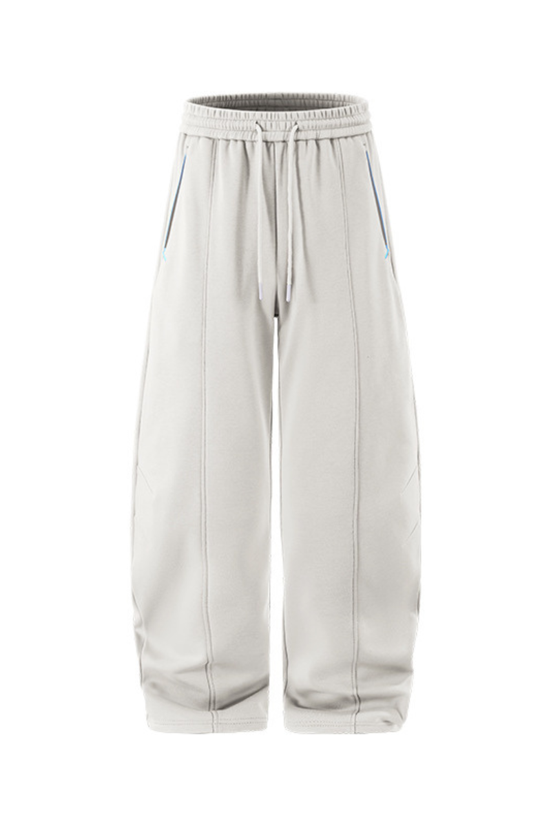 Unisex Elastic Waist Drawstring Relaxed Fit  Banana Pants