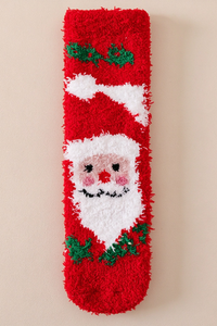 Unisex Christmas Gift Cute Print Holiday Coral Fleece Socks