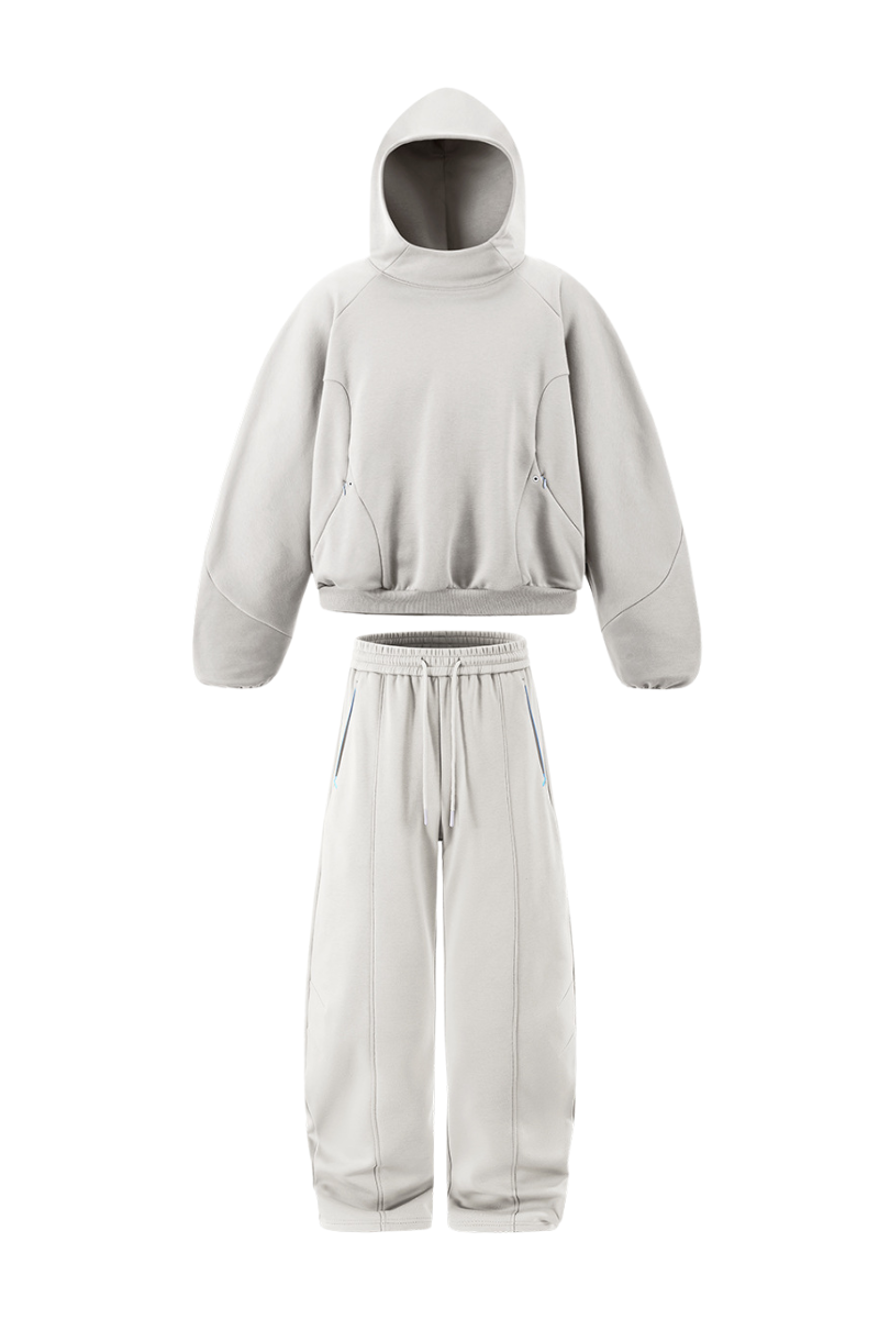 Unisex Fall Set:Relaxed Fleece Hoodie And Sweatpants