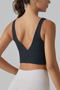 Women's Athletic V-back Wide Straps Bra
