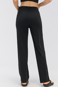 Women's Drapey Drawstring Waist Straight-Leg Casual Pants