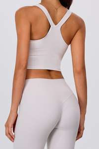 Women's Athletic V Neck Y Back Padded Yoga Bra