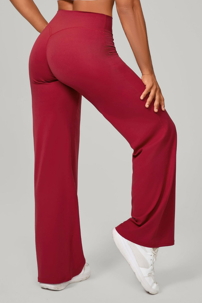 Women's Mid-High Waist Straight-Leg Pants