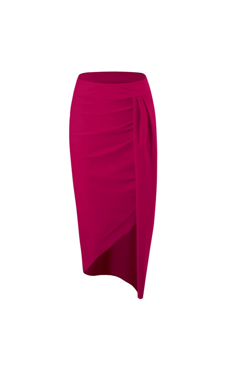 Women's Irregular Knot  Pleated Outer Wrap Skirt