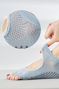 Women's Mesh Breathable Open-Toe Yoga Grip Five-Toe Socks