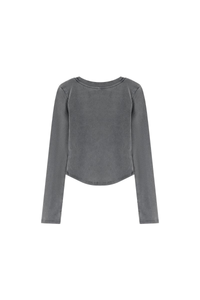 Women's Fall Snowflake U-Neck Slim Fit Long Sleeve Top