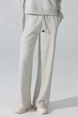 Women's Fleece-Lined Drawstring Straight-Leg Casual Pants
