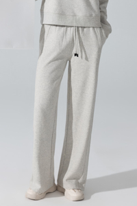 Women's Fleece-Lined Drawstring Straight-Leg Casual Pants