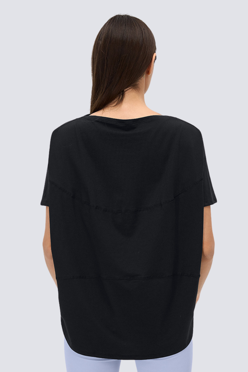 Women's Summer Lightweight Loose Fit Solid Sports T-Shirt