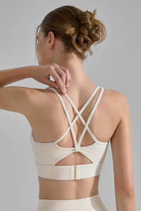 Women's U-Neck Crisscross Straps High Impact Sports Bra
