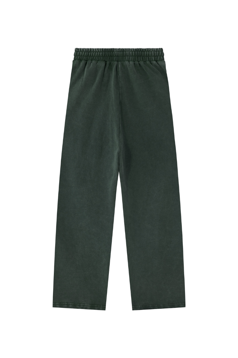 Unisex 100% Cotton Washed Heavyweight Wide Leg Casual Pants