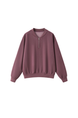 Men's Fall Vintage Washed Fleece Quarter Zip Sweatshirt