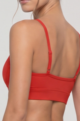 Women's Contrast Strip Adjustable Breathable Sports Bra